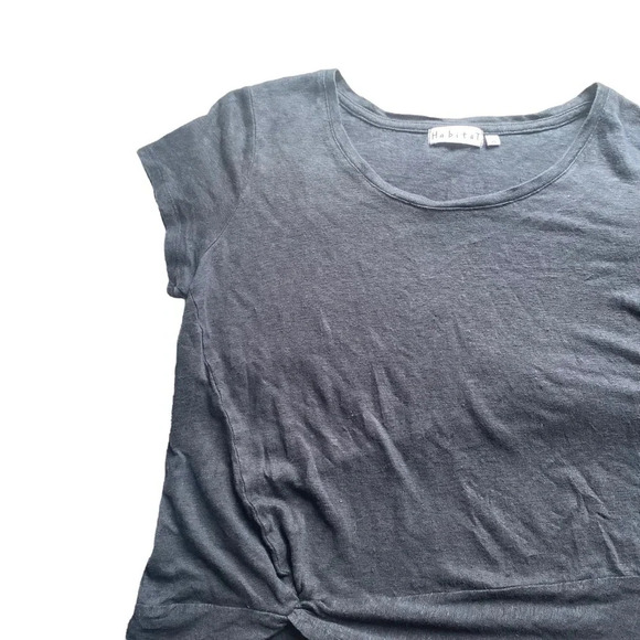 HABITAT Black Linin Knot Front Tee size XS - Picture 3 of 8